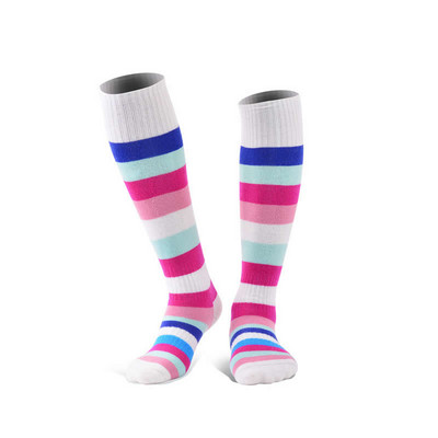 2 poros dryžuotos slidinėjimo kojinės Pastorintos ilgos slidinėjimo kojinės žiemai šiltos kilpinės kilpinės trikotažo berniukams Mergaitėms Paaugliams Žiemos sportas