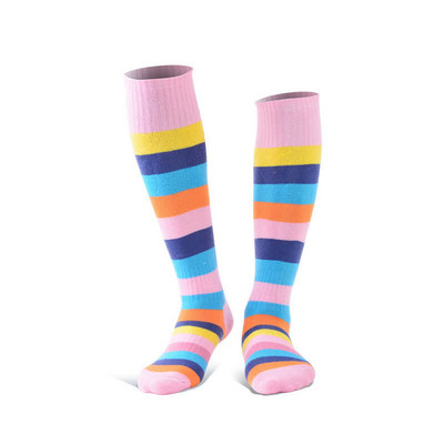 2 poros dryžuotos slidinėjimo kojinės Pastorintos ilgos slidinėjimo kojinės žiemai šiltos kilpinės kilpinės trikotažo berniukams Mergaitėms Paaugliams Žiemos sportas