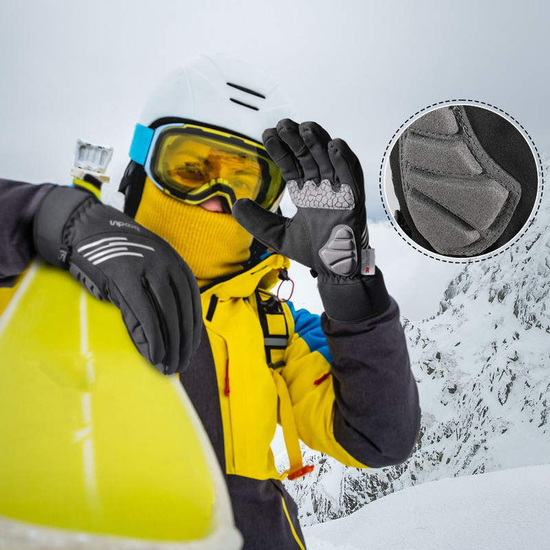 Žiemos jutiklinis ekranas 3M pirštinės, slidinėjimo snieglentės, pirštinės, dviračių sportui atsparios smūgiams, vandeniui atsparios vėjui, neslystančios vyriškos moteriškos kumštinės pirštinės