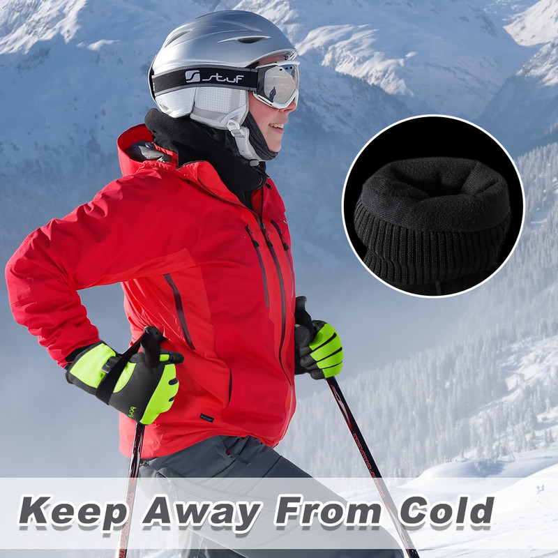 Vandeniui atsparios terminės slidinėjimo pirštinės Jutiklinis ekranas Neslystantis, atsparus vėjui, atsparus smūgiams, snieglenčių sportas, dviračių sportas, pirštinės pirštinės, vyriškos, moteriškos