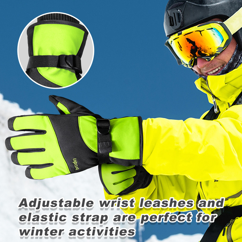 Vandeniui atsparios terminės slidinėjimo pirštinės Jutiklinis ekranas Neslystantis, atsparus vėjui, atsparus smūgiams, snieglenčių sportas, dviračių sportas, pirštinės pirštinės, vyriškos, moteriškos