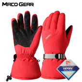 Slidinėjimo pirštinės žiemai, šiltos, vandeniui atsparios snieglenčių pirštinės Vyriškos moteriškos šiluminės vilnos jutiklinis ekranas nuo vėjo atsparios čiuožimo motociklo pirštinės