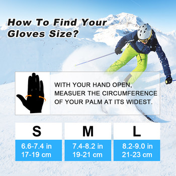 Ски ръкавици Зимни топли водоустойчиви ръкавици за сноуборд Мъже Жени Термо поларени сензорен екран Ветроустойчиви ръкавици за пързаляне с мотоциклет