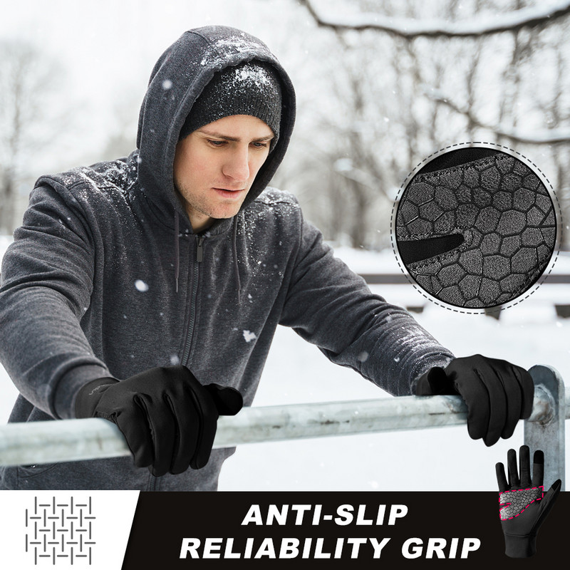 Vyriškos dviratininkų pirštinės Jutiklinis ekranas Važiavimas lauke Motociklas Bėgimas Medžioklė Vairavimas Žiema Šilta Vilna Neslidžia slidinėjimo pirštinė