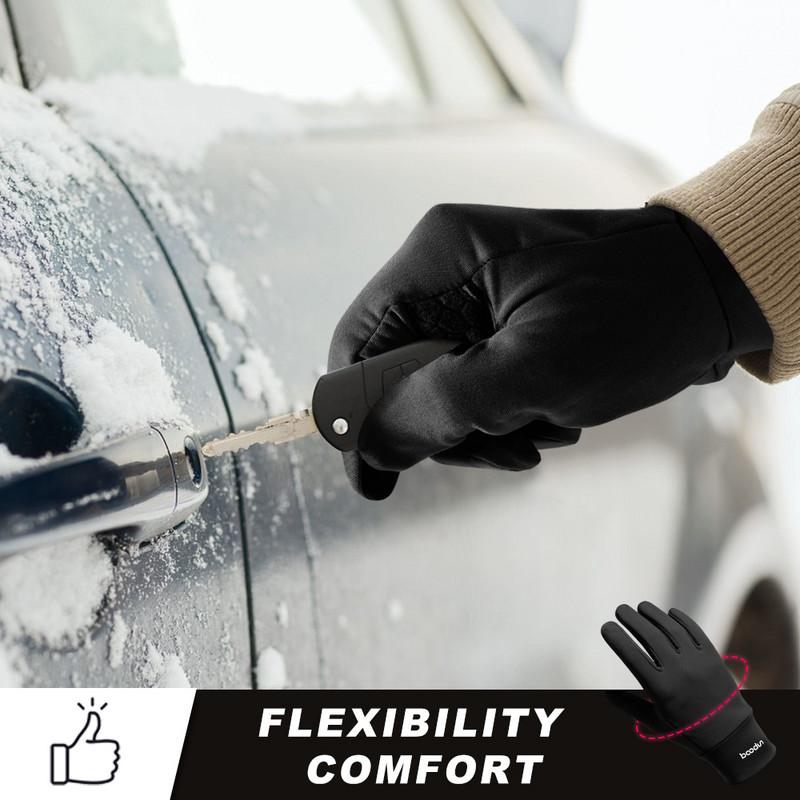 Vyriškos dviratininkų pirštinės Jutiklinis ekranas Važiavimas lauke Motociklas Bėgimas Medžioklė Vairavimas Žiema Šilta Vilna Neslidžia slidinėjimo pirštinė