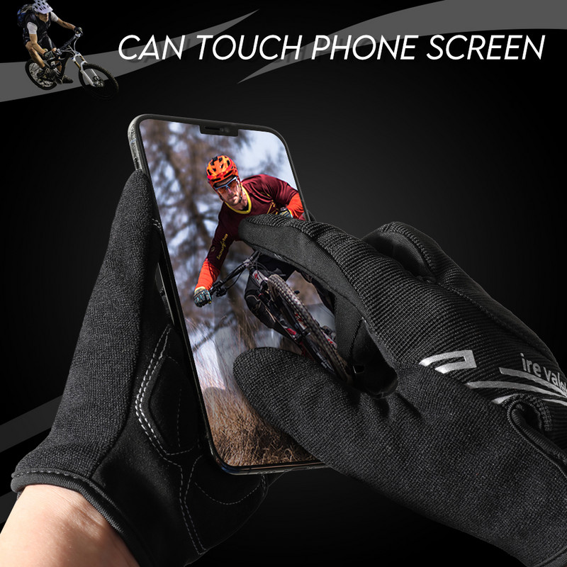 Jutiklinis ekranas Pilnas pirštas Tactical Dviračio pirštinės Neslidžios ir smūgiams atsparios MTB plento motociklai Važiavimas dviračiu Vyrams Moteriškos sportinės pirštinės