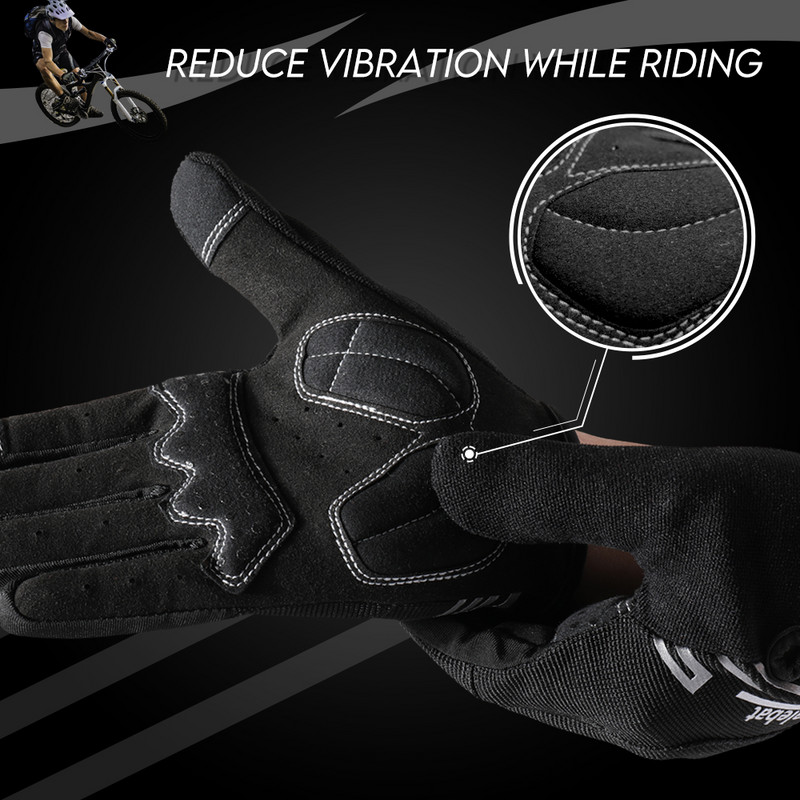 Jutiklinis ekranas Pilnas pirštas Tactical Dviračio pirštinės Neslidžios ir smūgiams atsparios MTB plento motociklai Važiavimas dviračiu Vyrams Moteriškos sportinės pirštinės