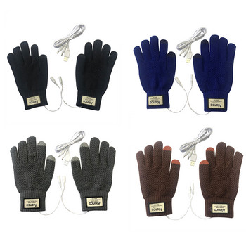 Зимен риболов на открито Отопляеми пълни ръкавици за пръсти Преносими USB електрически нагревателни ръкавици Ветроустойчиви меки ръкавици Спортни нагреватели за ръце