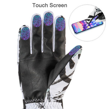 Ски ръкавици Жени Мъжки ултралеки водоустойчиви сензорни екрани Зимни дебели топли ръкавици за сноуборд Ръкавици за планинско колоездене на открито Снежни ръкавици
