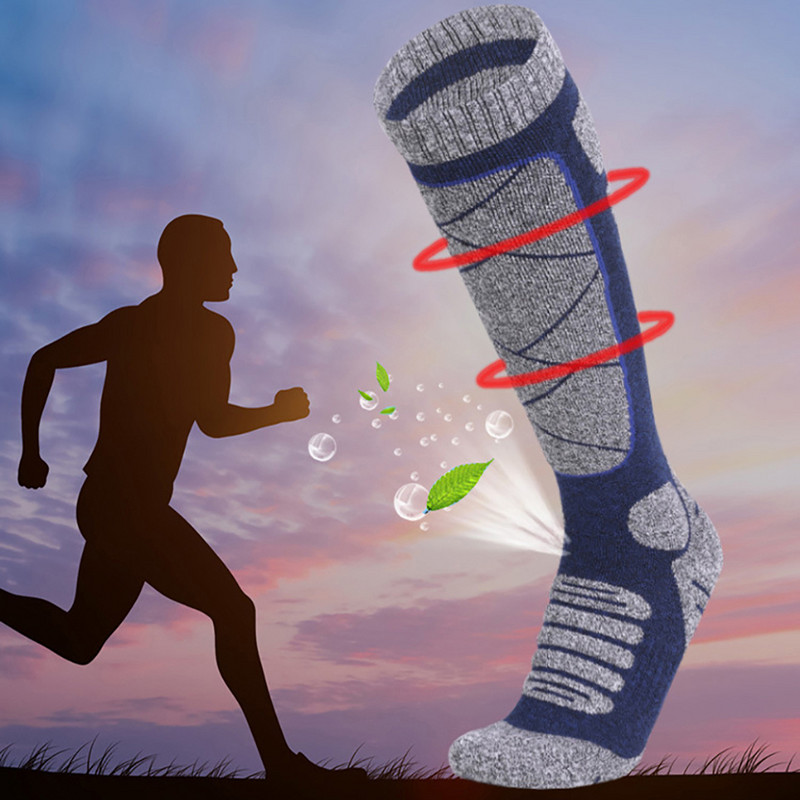 GOBYGO Long Tube slidinėjimo alpinizmo kojinės rankšluosčio apačia odai nekenksmingos sportui lauke Sulaiko šilumą, sugeria prakaitą Minkštos slidinėjimo kojinės