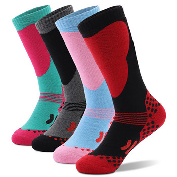 GOBYGO Детски топли ски чорапи Удобни щадящи кожата Спорт на открито Поглъщащи потта хавлиени долнища Удебелени детски чорапи