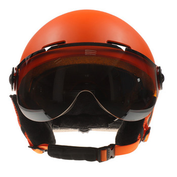2 σε 1 Αποσπώμενο κράνος σκι Wind Shield Ενσωματωμένα γυαλιά σκι κατά της ομίχλης Anti-UV για Snowboard