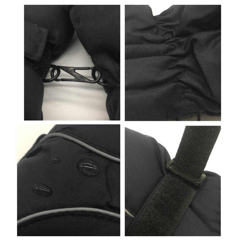 Atsparios vandeniui vaikams žiemos šiltos snieglenčių slidinėjimo pirštinės sniego pirštinės Vaikams atsparios vandeniui dviračių sportas slidinėjimo sportui storos aksominės pirštinės