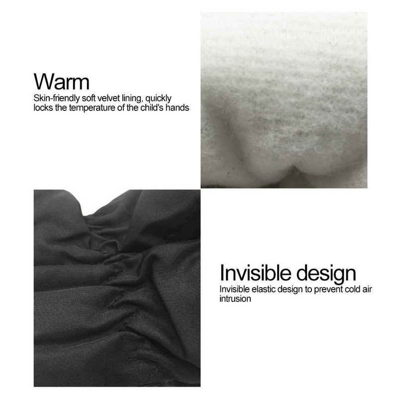 Atsparios vandeniui vaikams žiemos šiltos snieglenčių slidinėjimo pirštinės sniego pirštinės Vaikams atsparios vandeniui dviračių sportas slidinėjimo sportui storos aksominės pirštinės
