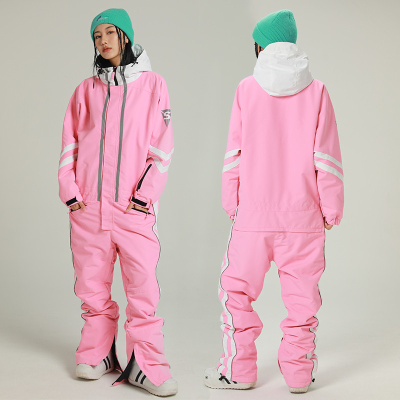 Moteriškas slidinėjimo kombinezonas su gobtuvu, neperšlampamas, moteriškas vientisas slidinėjimo kostiumas žieminis snieglentės kombinezonas kalnų drabužiai sportiniai moteriški sniego kostiumai