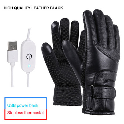 Loogdeel žiemos elektrinės šildomos pirštinės, atsparios vėjui, važinėjimas dviračiu, šiltas šildymas, jutiklinis ekranas, slidinėjimo pirštinės, maitinamos USB, vyrams, moterims
