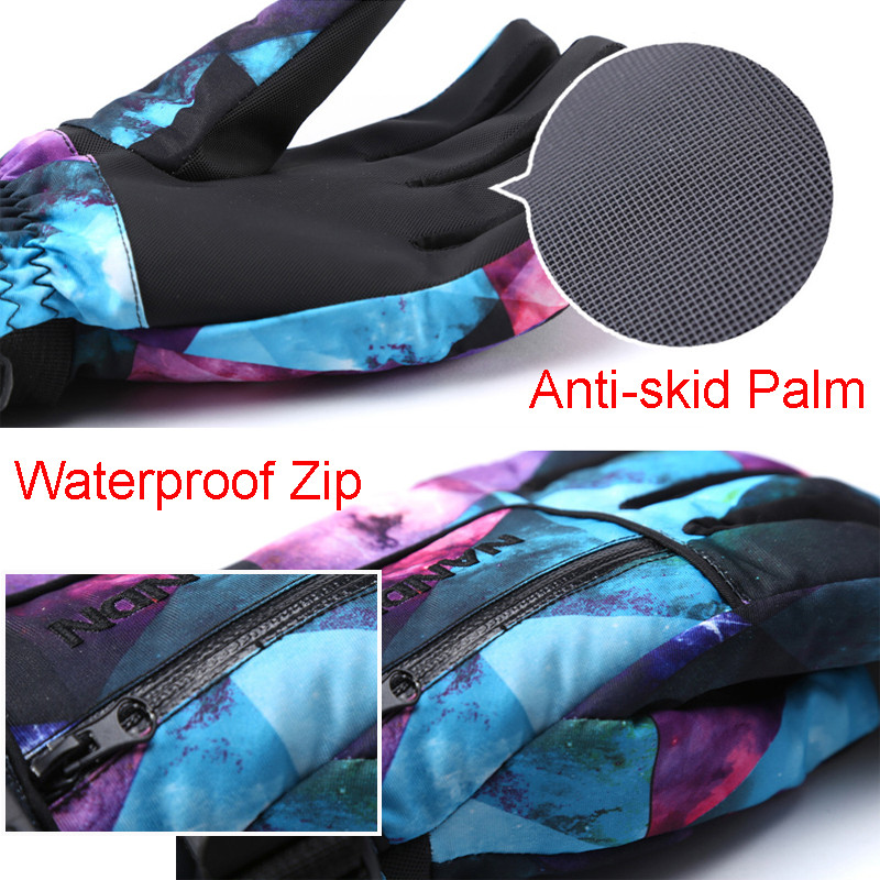 NANDN žiemos šiltos snieglenčių slidinėjimo pirštinės Vyrai Moterys Vaikai Sniego pirštinės Neperšlampamos Slidinėjimas Sniegmobilis Handschoemen Air+ XS SML XL