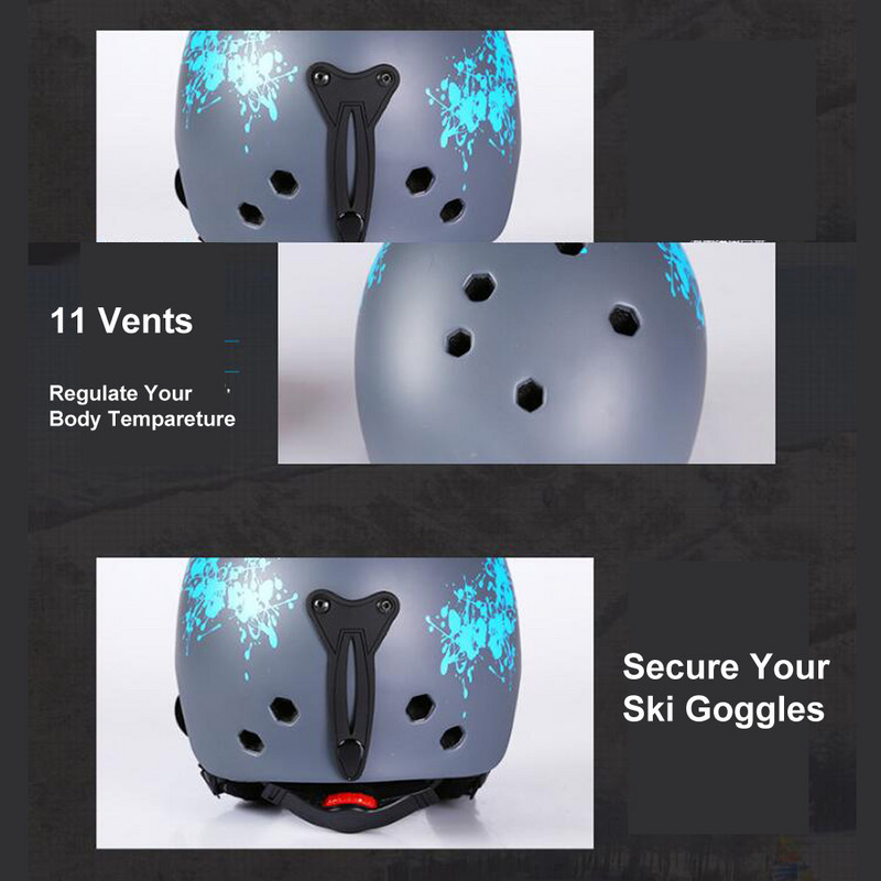 Végső könnyűsúlyú sísisak M/L méretű, snowboard sisak férfiaknak női, levehető fülvédővel a testhőmérséklet szabályozására