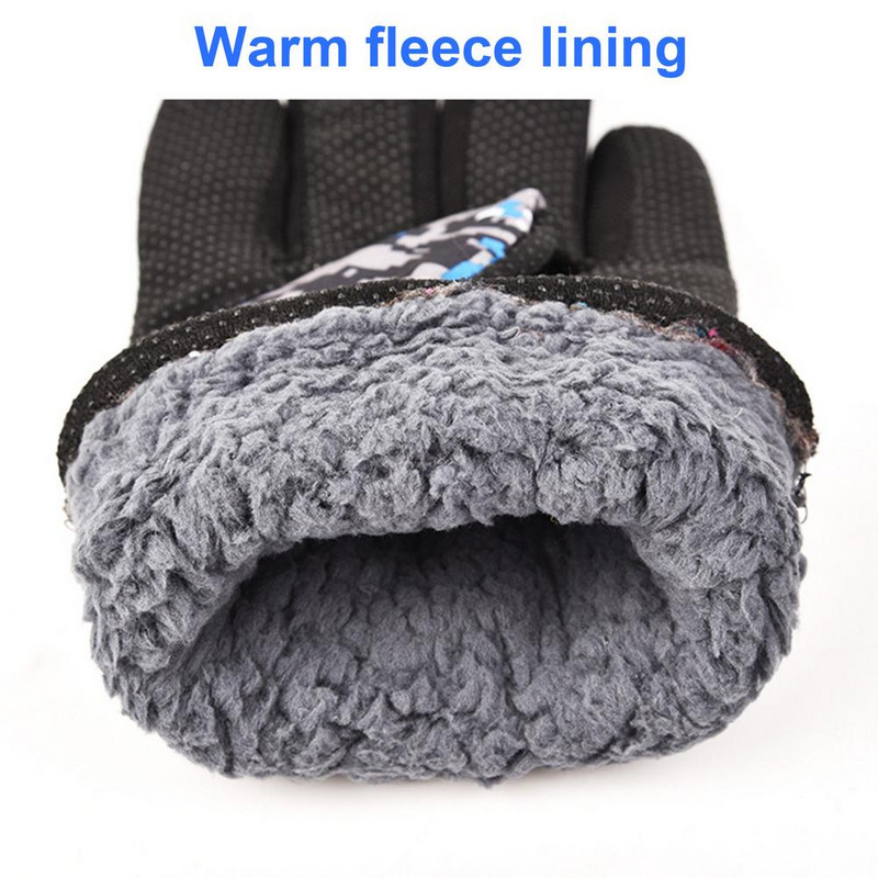 Žieminės snieglenčių slidinėjimo pirštinės Neslystančios, vandeniui atsparios motociklo dviračių slidinėjimo vilnos rankų šildytuvas sniego pirštinės unisex