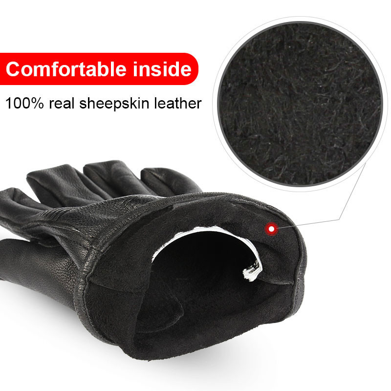 Naujos motociklų motociklų pirštinės Avikailis Oda Sportas Neperpučiamas Vėjas Anti-Snieglentės Slidinėjimas Žygiams Medžioklės pirštinės vyrams