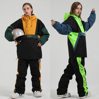 Zimné lyžiarske kombinézy, dámske a pánske, snowboardové, vetruodolné, nepremokavé, overaly, lyžiarska súprava, reflexné snehové nohavice