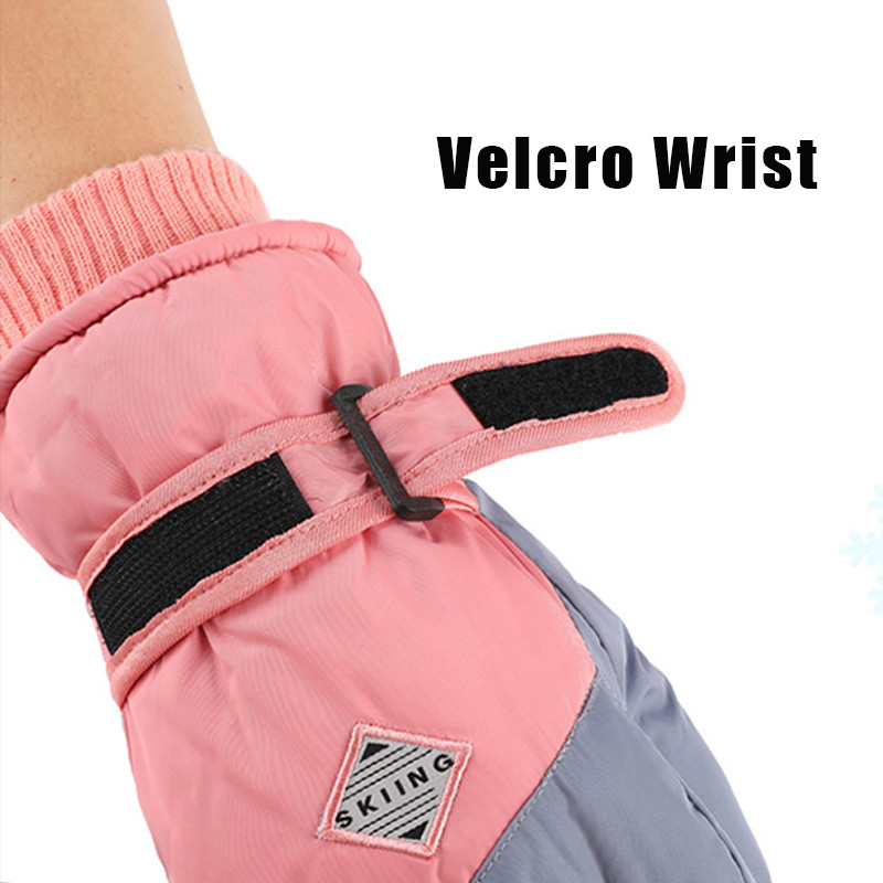 Žiemos šiltos slidinėjimo pirštinės Terminės Ultralengvos vandeniui atsparios jutiklinio ekrano snieglenčių pirštinės Moteriškos motociklininkų sniego pirštinės