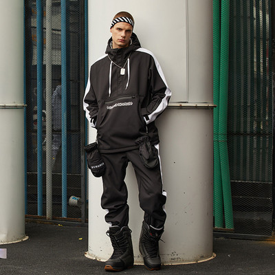 Žieminiai drabužiai Slidinėjimo kostiumas Moteriški Vyriški Lauko Snieglentės Striukė Sniego kelnės Aksominės Šiltos Laisvos Neperšlampamos Neperšlampamos Slidinėjimo Kombinezonai