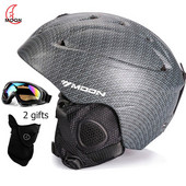 MOON slidinėjimo šalmas Žiemos suaugusiems snieglenčių slidinėjimo įranga Sniego sportas Saugos riedlentės Slidinėjimo šalmas Vyrams Moterims su akiniais