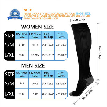 Нови мъжки дамски чорапи за бягане Спортни компресионни чорапи Разширени вени Забавни животински сняг Коледа Голф Колоездене Чорапи с дълго налягане