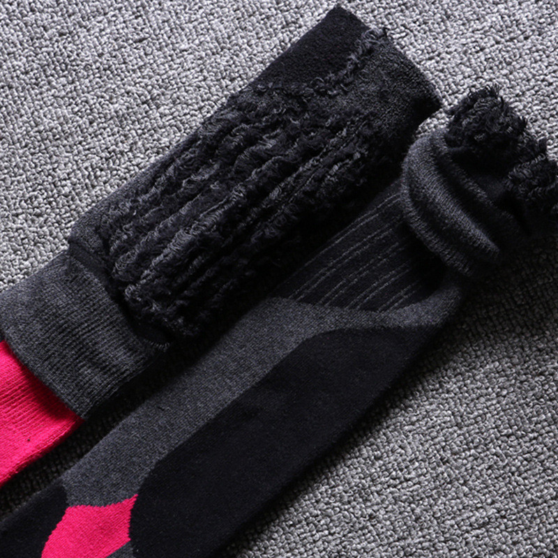 Brothock Мъжки ски чорапи Спортни ски чорапи Външни дебели дълги хавлиени чорапи за сняг Туристически чорапи Зимни топли дамски памучни