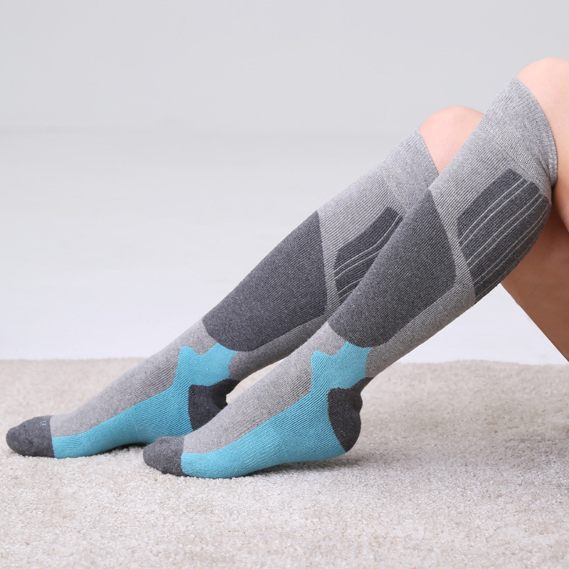 Brothock Мъжки ски чорапи Спортни ски чорапи Външни дебели дълги хавлиени чорапи за сняг Туристически чорапи Зимни топли дамски памучни