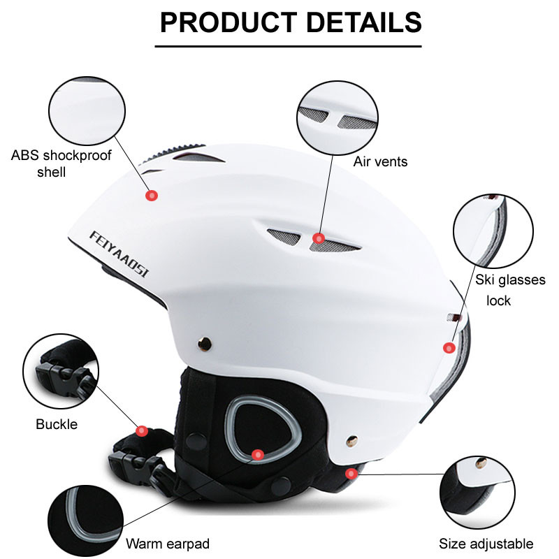 CE sertifikatas PC+EPS suaugusiems paauglių slidinėjimo šalmas Vyrų moterų čiuožimo riedlenčių šalmas snieglenčių šalmas sniego sporto šalmas