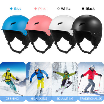 2021 Нови издръжливи каски за сняг с фиксирана каишка за очила Жени Мъже Каска за сноуборд със свалящ се наушник Защитна ски каска