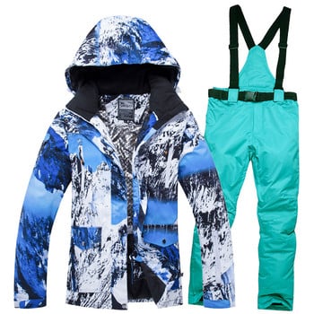 Ski Suit Women Brands 2019 Νέα υψηλής ποιότητας Snow Jackets Snowboard Παντελόνια Ζεστό αδιάβροχο αντιανεμικό χειμερινό σετ μπουφάν Momen Ski