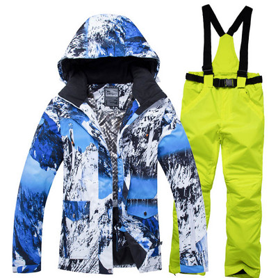 Moteriški slidinėjimo kostiumai 2019 m. Nauji aukštos kokybės snieglenčių striukės kelnės, šiltos, vandeniui atsparios, vėjui atsparios žiemos komplektacijos striukė Momen Ski