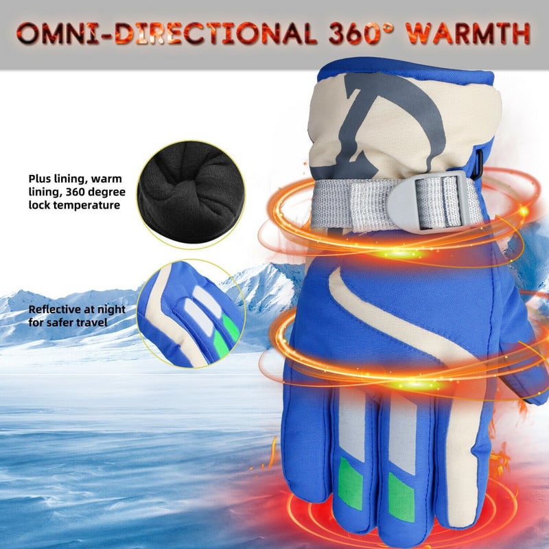 Síelés Vastag meleg tél kötelező Gyerekek Gyerekek Gyerekek Síkesztyűk Hosszú ujjú kesztyű Szélálló Vízálló Snow Snowboard