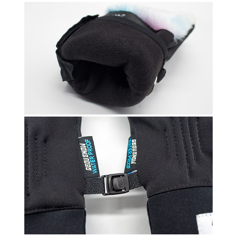 Animacinis filmas Žiemos Moteriškos Slidinėjimo Pirštinės Neperšlampamos Sportinės Vyriškos Pirštinės dviratininkams Lauke Kalnų Vyriškos Sniego pirštinės Šiltos Moteriškos kumštinės rūbai