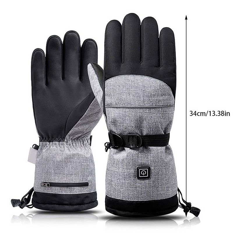 Електрически термични ски ръкавици Акумулаторна батерия Термални нагреваеми ръкавици Колоездене Мотоциклетни велосипедни ръкавици Унисекс зимни ръкавици