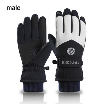 Naujos vyriškos ir moteriškos slidinėjimo snieglenčių pirštinės, važinėjimas motociklu, žieminės pirštinės, atsparios vėjui ir vandeniui atsparios sniego pirštinės