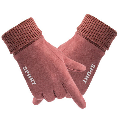 Férfi Női Téli Vízálló Kerékpáros Kesztyű Motoros Sí Érintőképernyős Polár kesztyű Kültéri Csúszásmentes Meleg Teljes ujjak Kesztyű