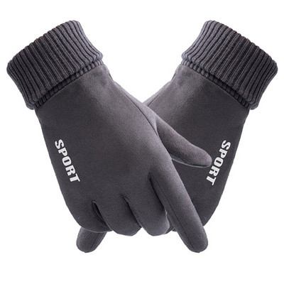 Férfi Női Téli Vízálló Kerékpáros Kesztyű Motoros Sí Érintőképernyős Polár kesztyű Kültéri Csúszásmentes Meleg Teljes ujjak Kesztyű