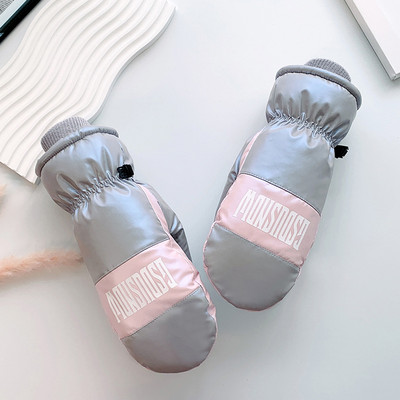 Žiemos moteriškos slidinėjimo snieglenčių pirštinės lauko dviračių sportinės pirštinės, atsparios vėjui, vandeniui atsparios šalčiui, jutiklinis ekranas, sniego pirštinės