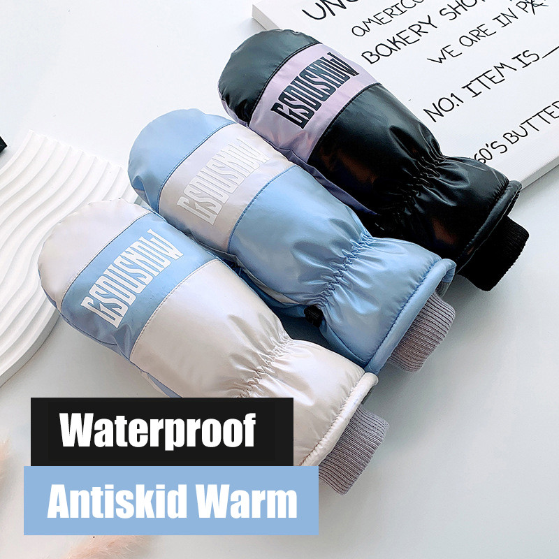 Žiemos moteriškos slidinėjimo snieglenčių pirštinės lauko dviračių sportinės pirštinės, atsparios vėjui, vandeniui atsparios šalčiui, jutiklinis ekranas, sniego pirštinės