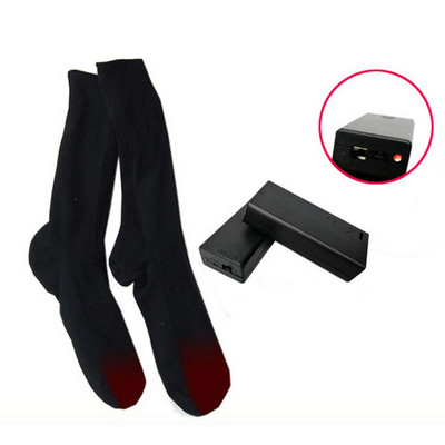 Rechargeable Thermal Stockings Electric Battery Heated Socks Feet Warmer Heater Ice Fishing Foot Shoe Boot Warm With Battery Box