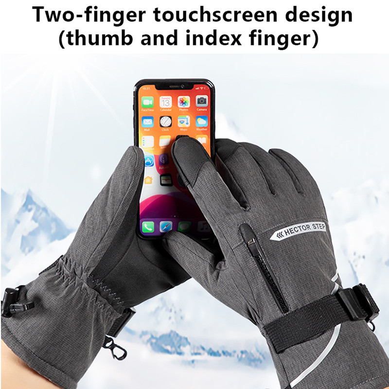 LOCLE síkesztyűk érintőképernyős snowboard kesztyűk motoros szánok motorozás téli kesztyűk szélálló uniszex síkesztyűk