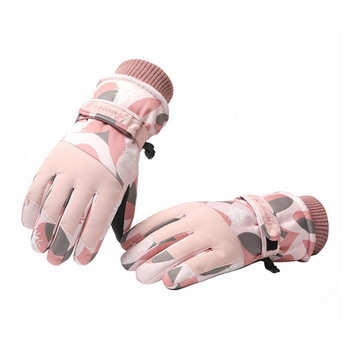 1 чифт дамски ръкавици 2-в-1 олекотен сензорен екран Налични Зимни спортни Дамски ръкавици Ски ръкавици за велосипед