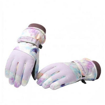 1 pora moteriškų pirštinių 2 viename lengvas ekrano jutiklinis Žiemos sportui skirtos moteriškos kumštinės pirštinės dviračiams