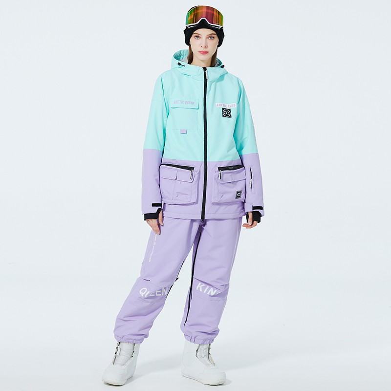 Naujos mados Vyro arba moters slidinėjimo apranga snieglenčių apranga Neperšlampama žiemos lauko kostiumų rinkiniai Sniego kostiumų striukės + kelnės unsex