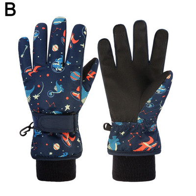 Детски ски ръкавици Зимни спортове на открито Сноуборд Топли ръкавици Детски водоустойчиви удебелени ръкавици Затоплят пръстите