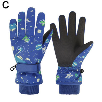 Детски ски ръкавици Зимни спортове на открито Сноуборд Топли ръкавици Детски водоустойчиви удебелени ръкавици Затоплят пръстите